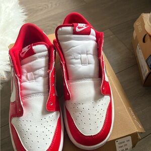 Nike Red and White Athletic Shoes